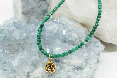 Alternate image for Malachite Succulent Necklace