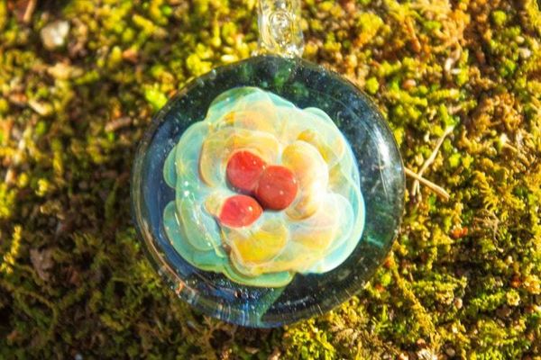 Alternate image for Cosmic Flower Glass Pendant