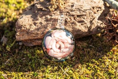 Alternate image for Pink Rose Glass Pendant