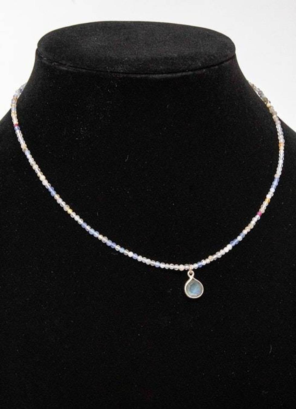 Multicolor Sapphire and Labradorite Necklace