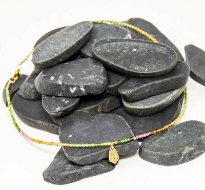 Primary image for Watermelon Ombre Tourmaline Charm Necklace