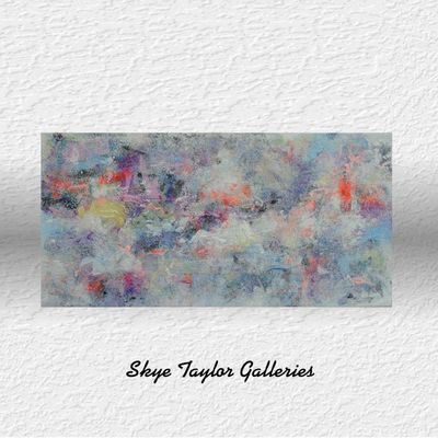 Alternate image for Heavens Garden – Original 24 x 12 Ethereal Panoramic Abstract Canvas Painting by Skye Taylor