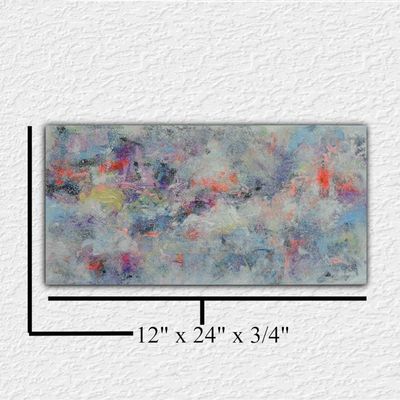 Alternate image for Heavens Garden – Original 24 x 12 Ethereal Panoramic Abstract Canvas Painting by Skye Taylor