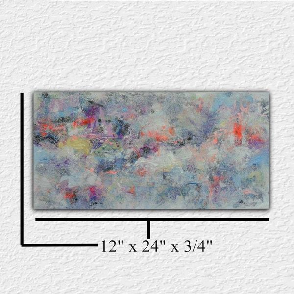 Alternate image for Heavens Garden – Original 24 x 12 Ethereal Panoramic Abstract Canvas Painting by Skye Taylor