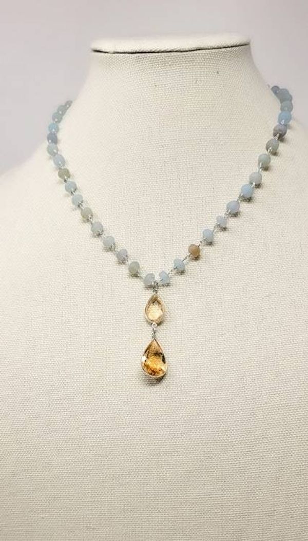 Alternate image for Aquamarine and Citrine Celestial Waters Necklace