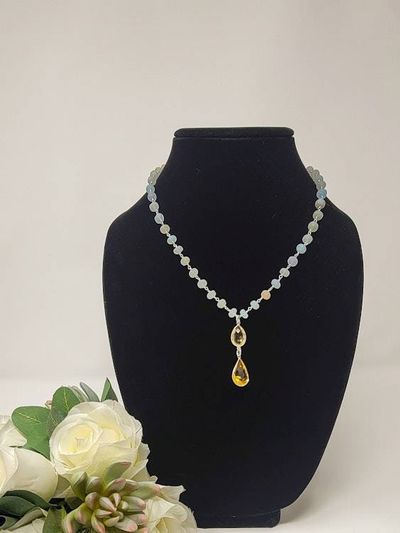 Alternate image for Aquamarine and Citrine Celestial Waters Necklace