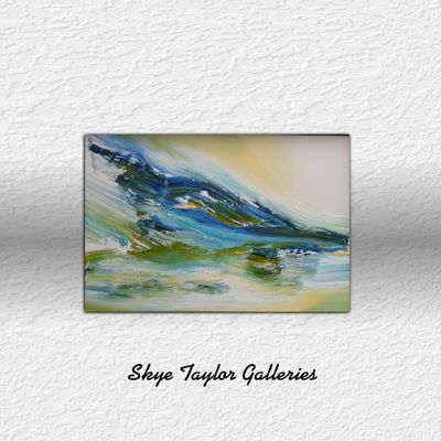 Alternate image for Splash – Original 36 x 24 Dynamic Ocean Wave Abstract Canvas Painting by Skye Taylor
