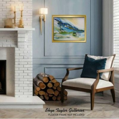 Alternate image for Splash – Original 36 x 24 Dynamic Ocean Wave Abstract Canvas Painting by Skye Taylor