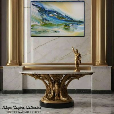 Alternate image for Splash – Original 36 x 24 Dynamic Ocean Wave Abstract Canvas Painting by Skye Taylor