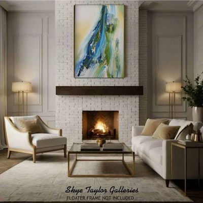 Alternate image for Splash – Original 36 x 24 Dynamic Ocean Wave Abstract Canvas Painting by Skye Taylor
