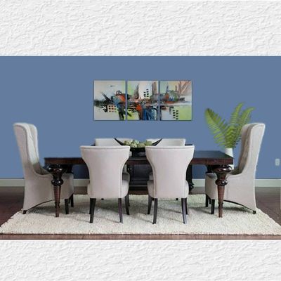 Alternate image for Progress – Original 48 x 20 3-Panel Triptych Modern Architectural Abstract Canvas Painting by Skye Taylor