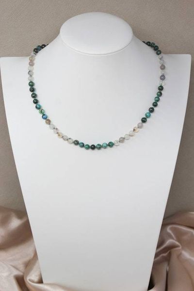 Alternate image for Chrysocolla and Chalcedony Necklace