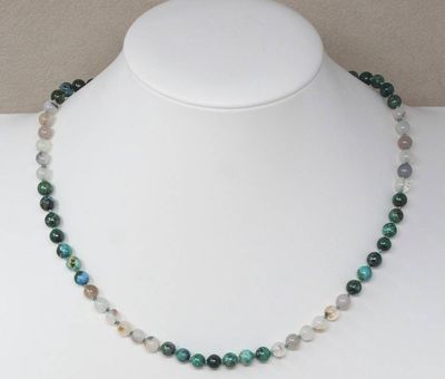 Alternate image for Chrysocolla and Chalcedony Necklace