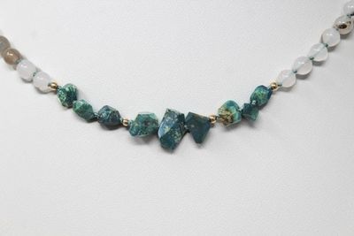 Alternate image for Chalcedony and Chrysocolla Nugget Necklace