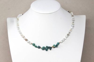 Alternate image for Chalcedony and Chrysocolla Nugget Necklace