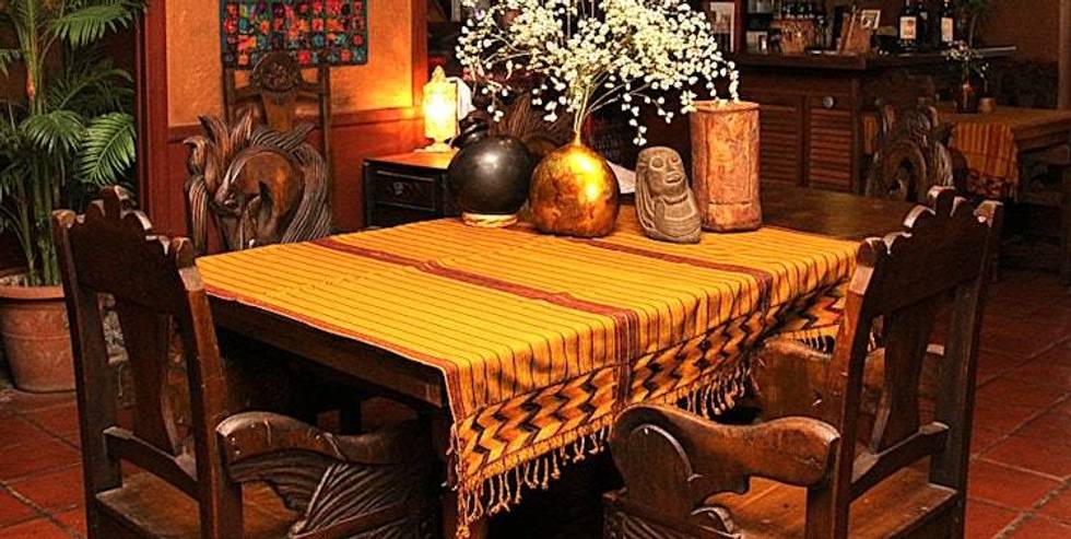 Handwoven Harvest Gold Zacualpa Tablecloth
