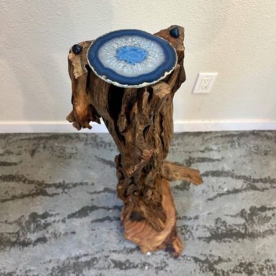 Alternate image for Howling Wolf II Hand-Shaped Nature Art From a Vintage Tree Root