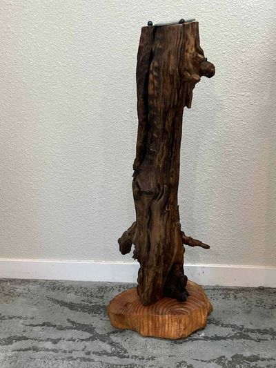 Alternate image for Howling Wolf II Hand-Shaped Nature Art From a Vintage Tree Root