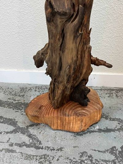 Alternate image for Howling Wolf II Hand-Shaped Nature Art From a Vintage Tree Root