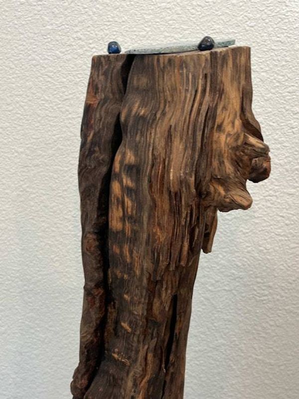 Alternate image for Howling Wolf II Hand-Shaped Nature Art From a Vintage Tree Root