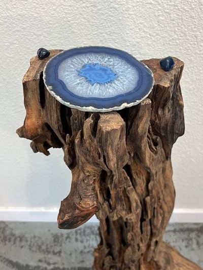 Alternate image for Howling Wolf II Hand-Shaped Nature Art From a Vintage Tree Root
