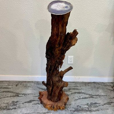 Alternate image for Howling Wolf - Hand Shaped Nature Art From a Vintage Tree Root