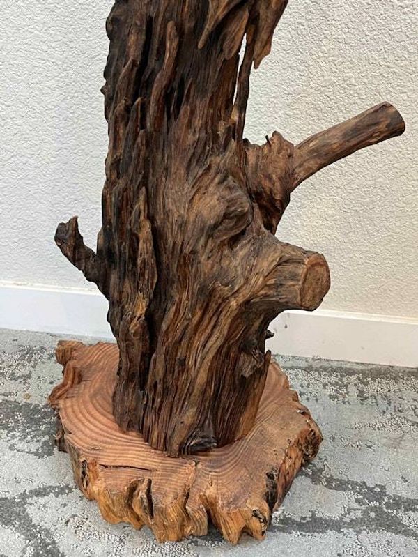 Alternate image for Howling Wolf - Hand Shaped Nature Art From a Vintage Tree Root
