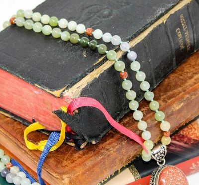 Alternate image for Brazilian Jade and Goldstone Statement Necklace