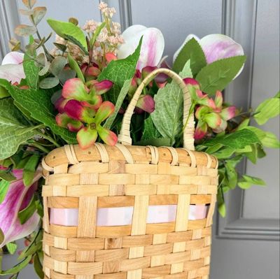 Alternate image for Pink Magnolia Door Hanging Basket Arrangement
