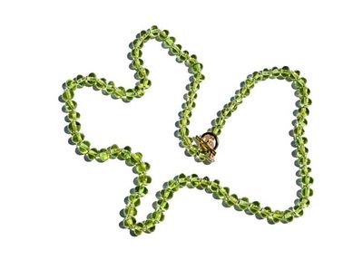 Alternate image for Natural Peridot August Birthstone Hand Knotted Necklace