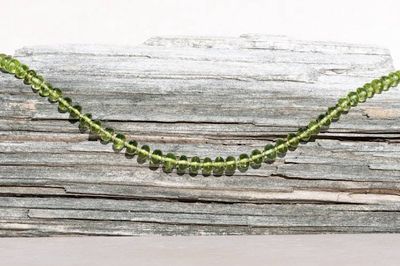 Alternate image for Natural Peridot August Birthstone Hand Knotted Necklace