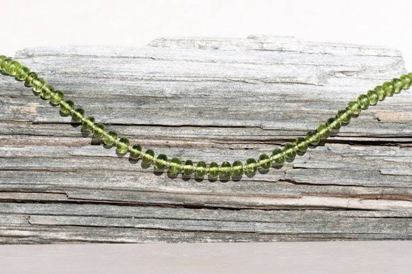 Alternate image for Natural Peridot August Birthstone Hand Knotted Necklace