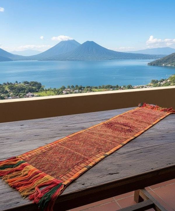 Alternate image for Beautiful Sun-Kissed Amber Huipile Table Runner