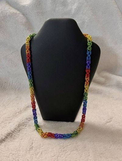 Primary image for Rainbow Byzantine Chainmail Necklace
