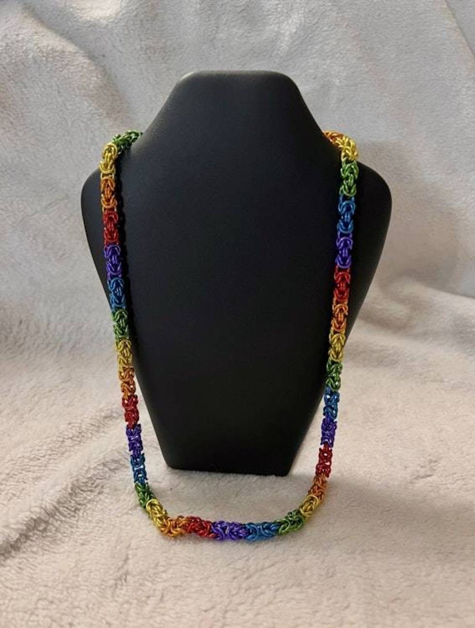 Rainbow Byzantine Chainmail Necklace