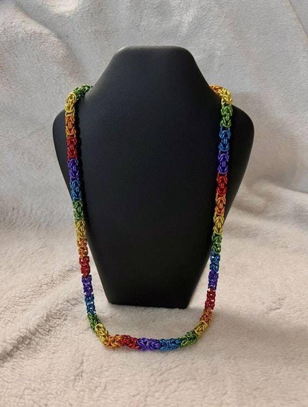 Alternate image for Rainbow Byzantine Chainmail Necklace