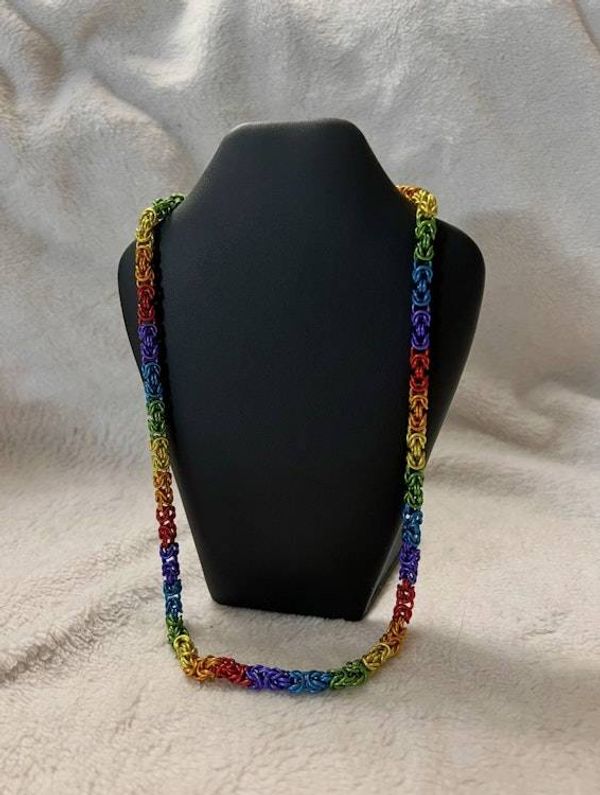 Alternate image for Rainbow Byzantine Chainmail Necklace