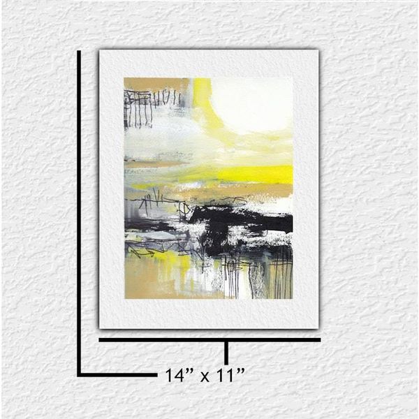 Alternate image for Arizona Sun - Original Abstract Expressionist Acrylic Painting on Premium Watercolor Paper - 11 x 14 - Unframed - Free Shipping