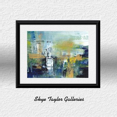 Alternate image for City of Gold - Original Abstract Metallic Acrylic Painting on Premium Watercolor Paper - 14 x 11 - Unframed - Free Shipping