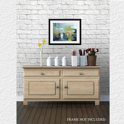 Alternate image for City of Gold - Original Abstract Metallic Acrylic Painting on Premium Watercolor Paper - 14 x 11 - Unframed - Free Shipping