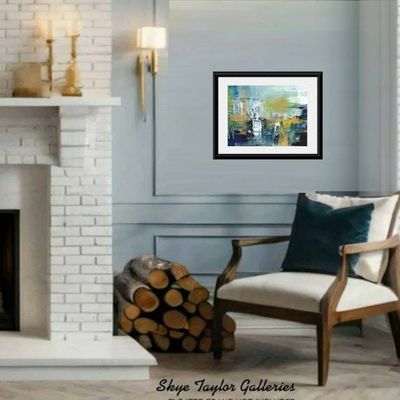 Alternate image for City of Gold - Original Abstract Metallic Acrylic Painting on Premium Watercolor Paper - 14 x 11 - Unframed - Free Shipping