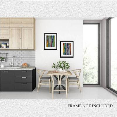 Alternate image for RAINBOW MYSTERY - Set of 2 Original Abstract Acrylic Paintings on Premium Watercolor Paper - 9 x 12 (each) - Unframed - No Mat Needed - Free Shipping