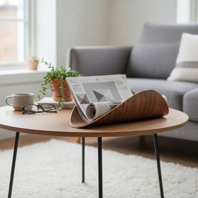 Alternate image for Handcrafted Bent Plywood Magazine Holder