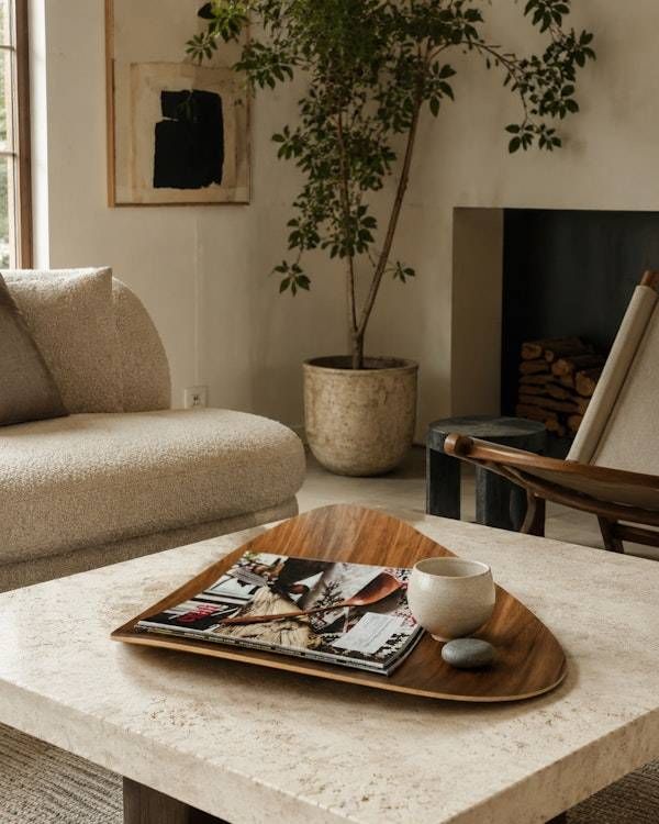 Alternate image for Handcrafted Organic Bent Plywood Display Tray with Natural Grain