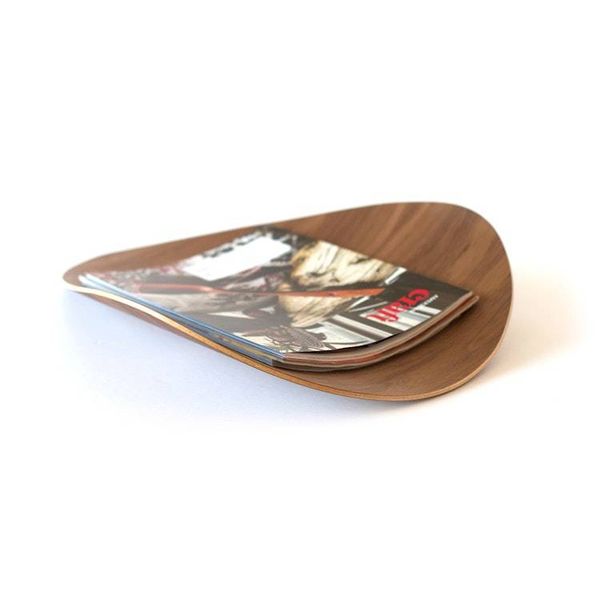 Alternate image for Handcrafted Organic Bent Plywood Display Tray with Natural Grain