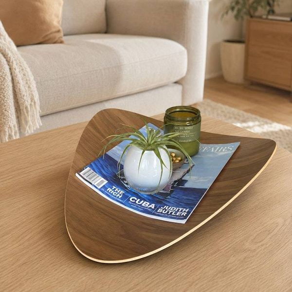 Alternate image for Handcrafted Organic Bent Plywood Display Tray with Natural Grain