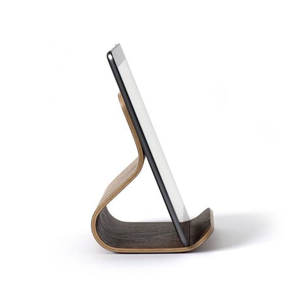Alternate image for Handcrafted Bent Plywood Tablet Stand with Ergonomic Curved Design