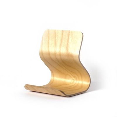 Alternate image for Handcrafted Bent Plywood Tablet Stand with Ergonomic Curved Design