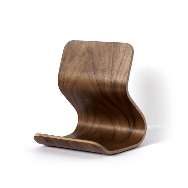Alternate image for Handcrafted Bent Plywood Tablet Stand with Ergonomic Curved Design