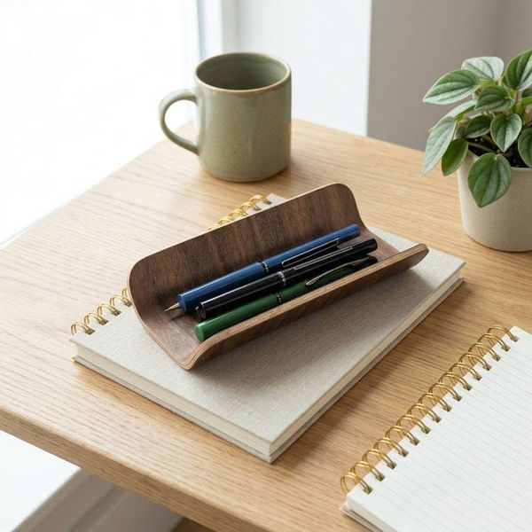 Alternate image for Handcrafted Bentwood Valet Tray and Desk Organizer